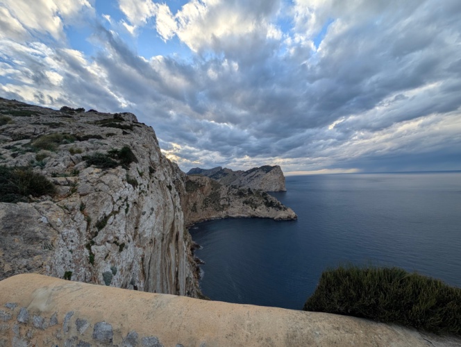 A bright coastal view across Mallorca, with the landscape opening out toward the sea.